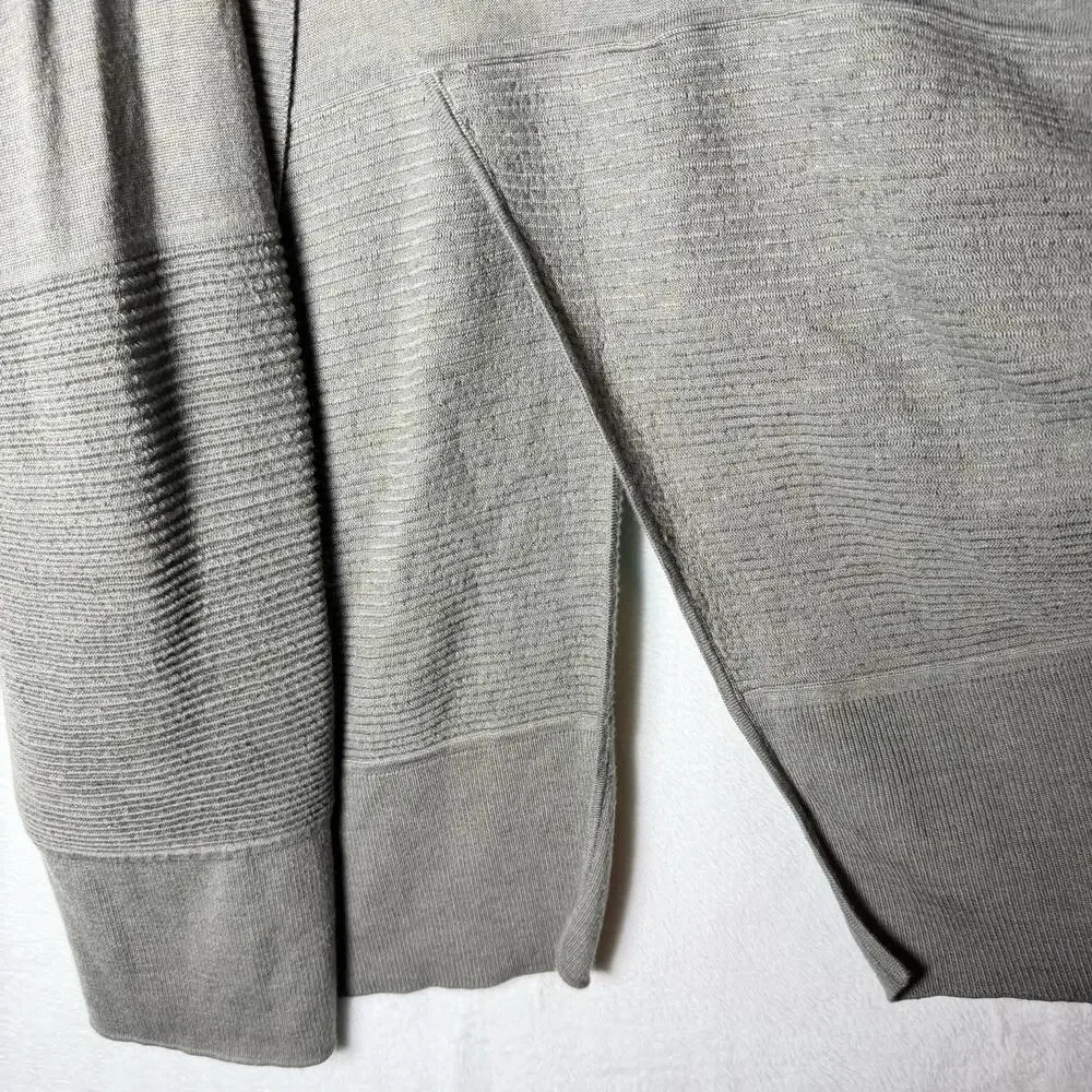 Lululemon Sit In Lotus Wrap II Sweater Cardigan Green Merino Wool Womens Size 10